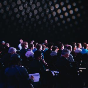 crowd in a lecture hall